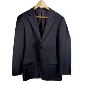 Emporio Abbigliamento Italian Blazer 42R Super 150 Men Blue Single Breasted Wool
